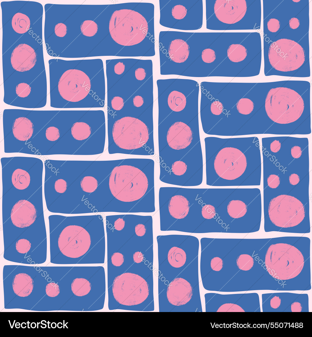 Polka dots modular seamless pattern circle vector image