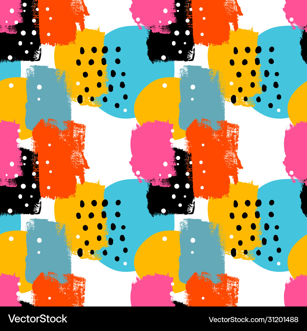Seamless pattern with brush strokes vector image