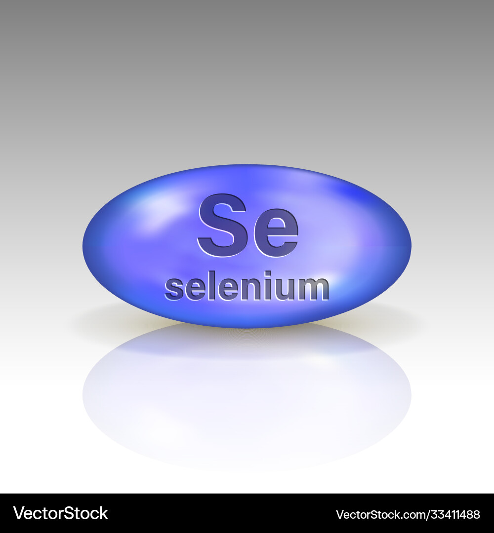 Selenium Mineral Drop Icon vector image