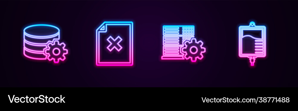 Set line setting database server delete file Set line setting database server delete file vector image