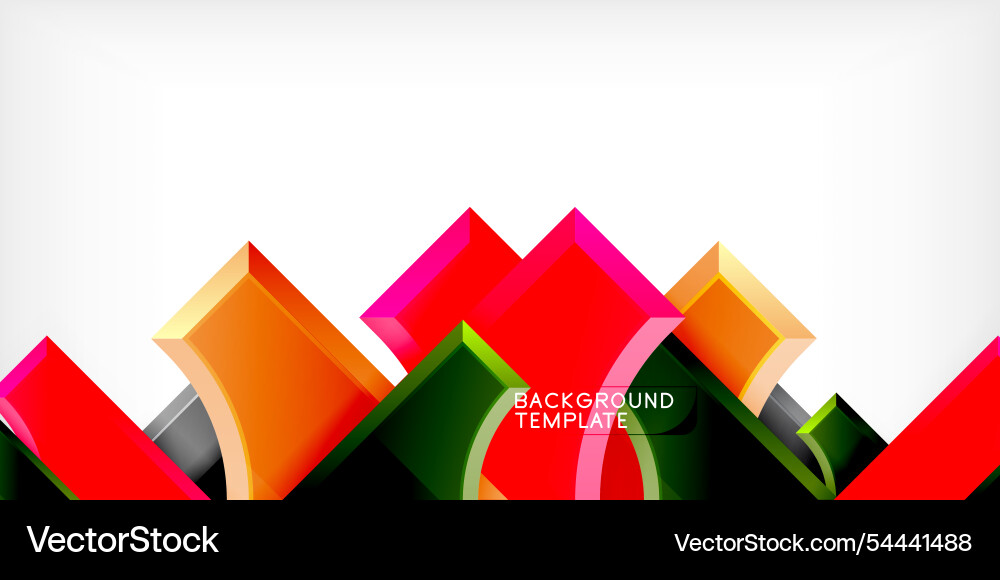 Square arrow shapes with round elements Vector Image