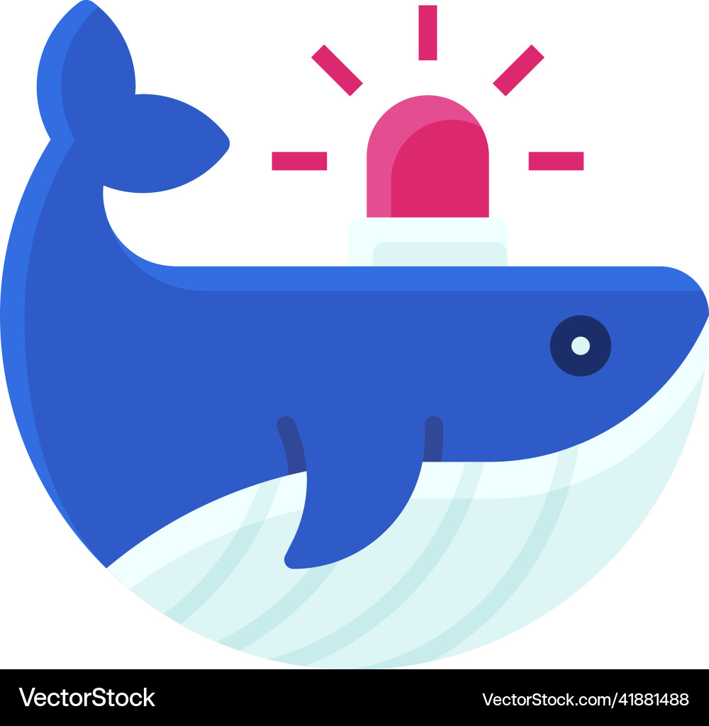 Whale alert icon crypto related – Royalty-Free Vector | VectorStock