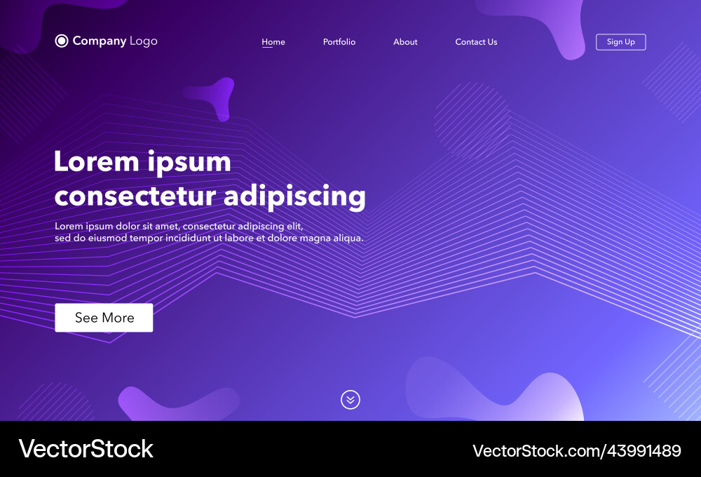 Abstract background website landing page template Abstract background website landing page template vector image