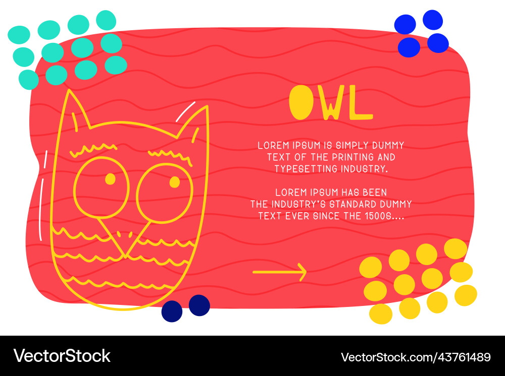 Abstract landing page pattern with different vector image