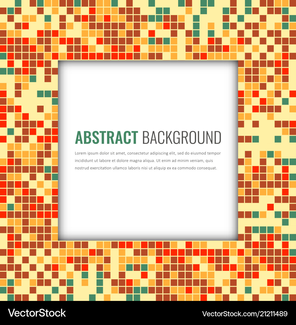 Abstract mosaic background with colorful pixels Vector Image