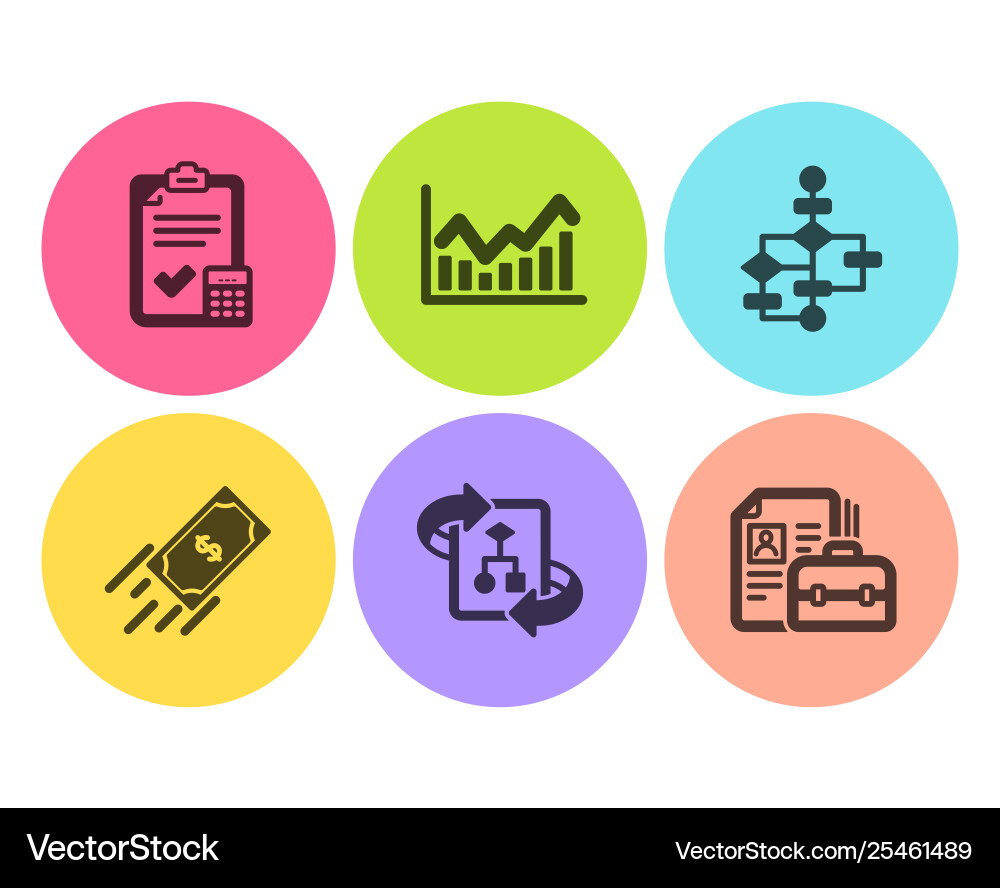 Accounting checklist block diagram and technical Accounting checklist block diagram and technical vector image