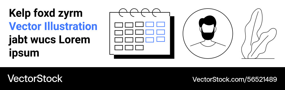 Calendar with highlighted dates user avatar vector image