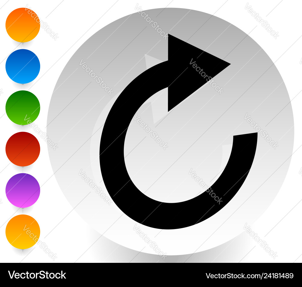 Circular arrow icon revolve rotate iteration Circular arrow icon revolve rotate iteration Vector Image