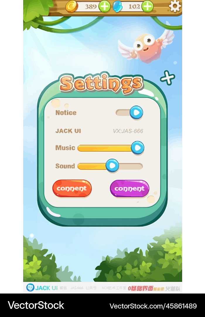 Complete set of level button game ui pop-up icon Vector Image