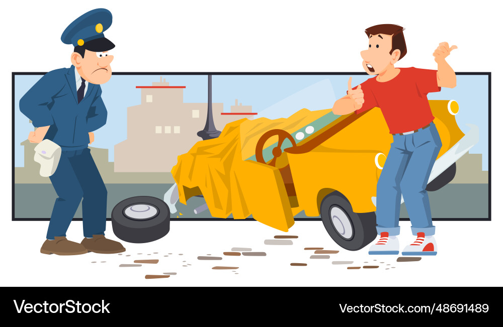 Cop and intruder for internet mobile website Cop and intruder for internet mobile website vector image