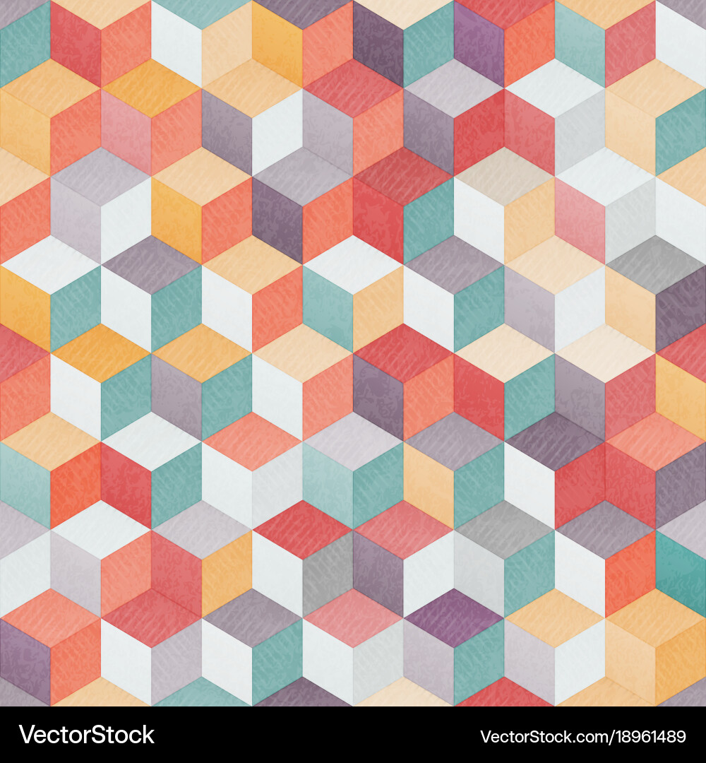 Geometric Cube Pattern vector image