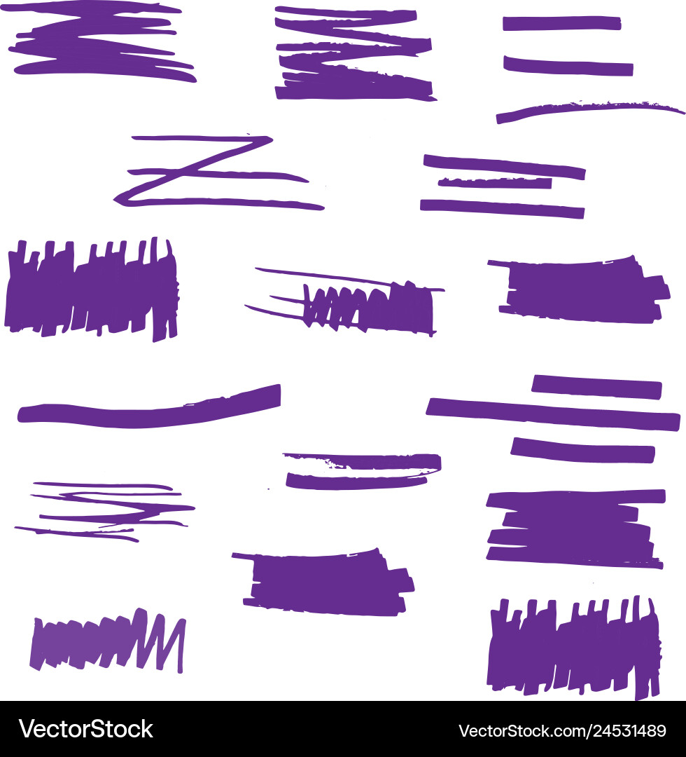 Highlight marker lines Highlight marker lines vector image