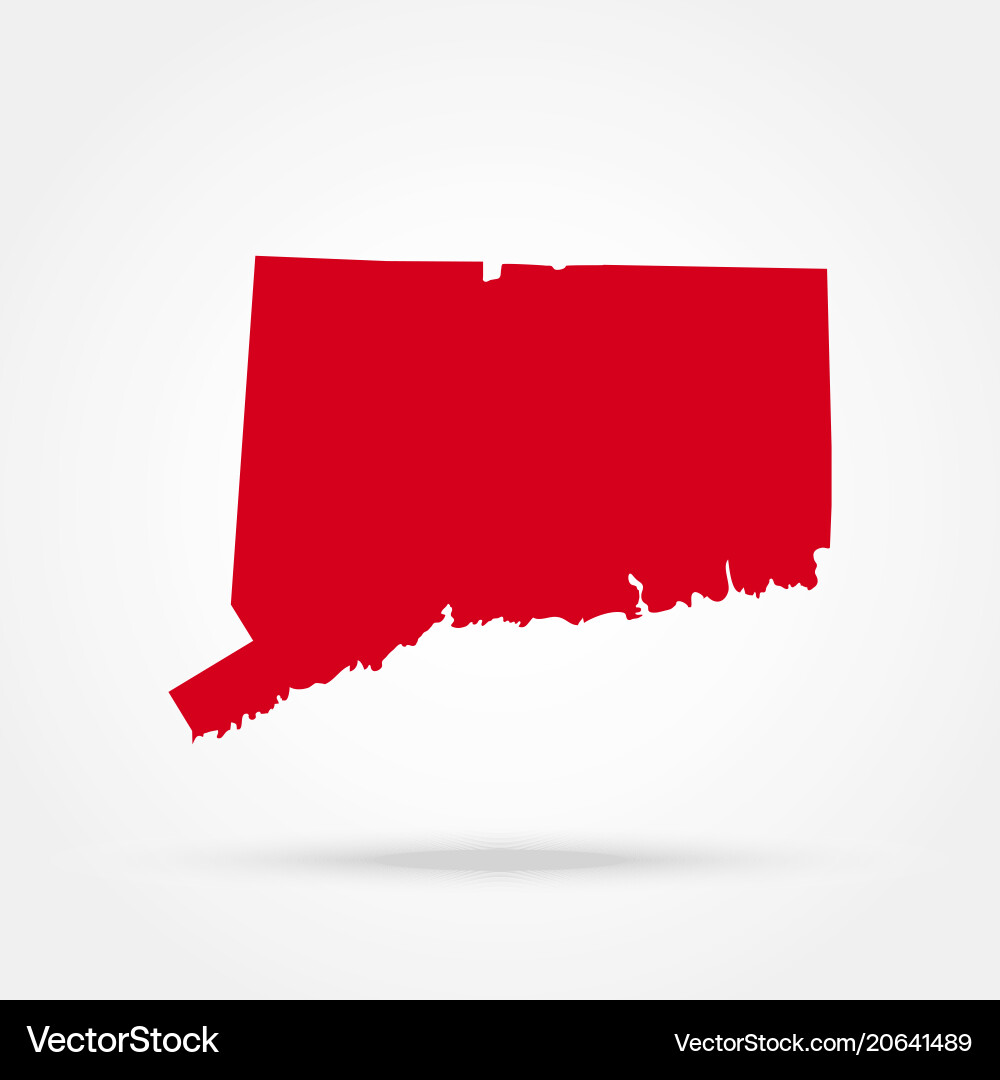 Map of the us state connecticut Map of the us state connecticut vector image