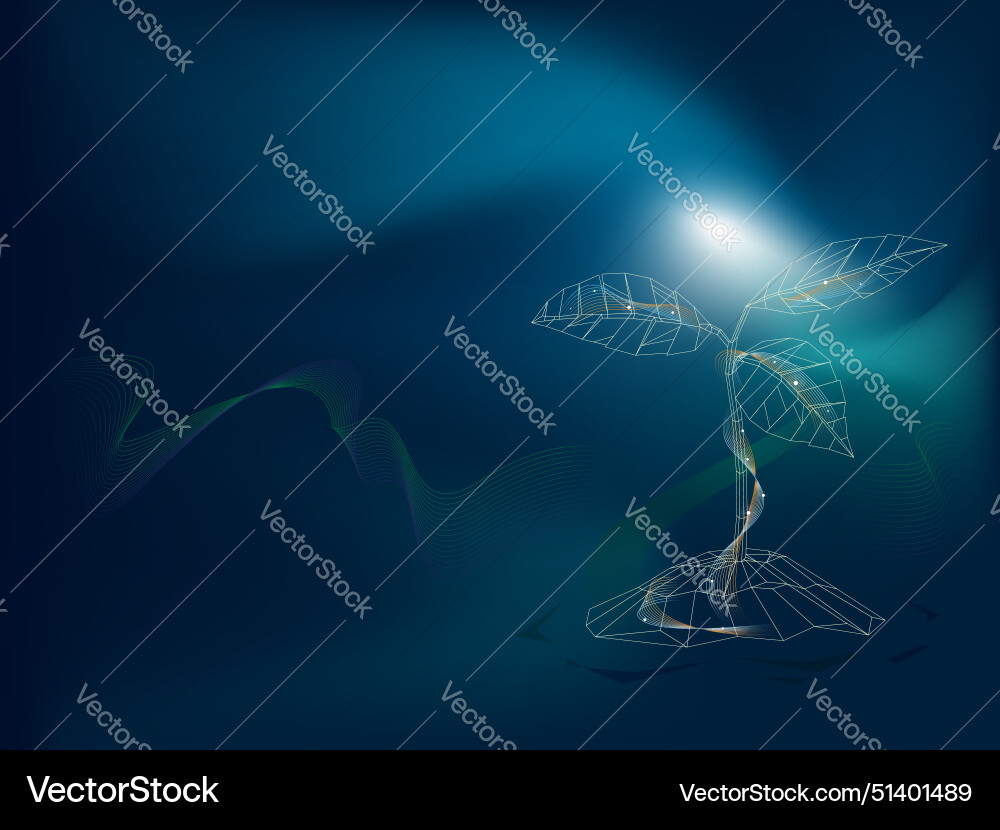 Mesh struct sapling eps 10 vector image