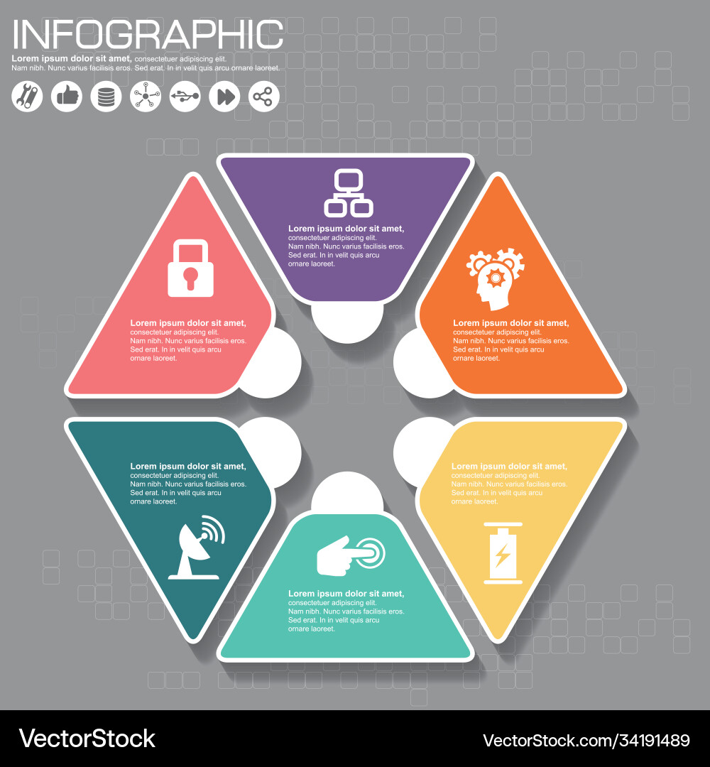 Part report with logo and icons set Part report with logo and icons set Vector Image