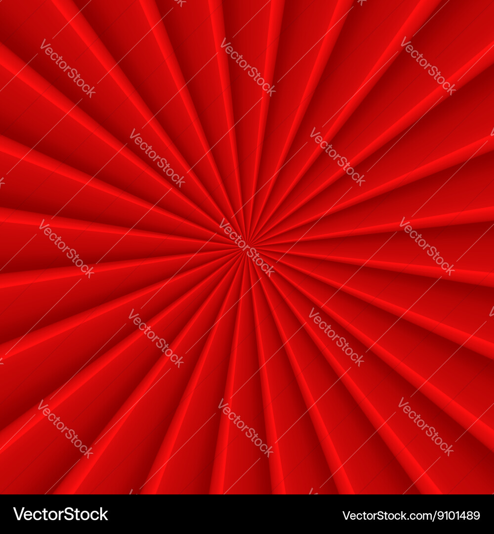 Red Abstract Ray Burst Background Vector Image
