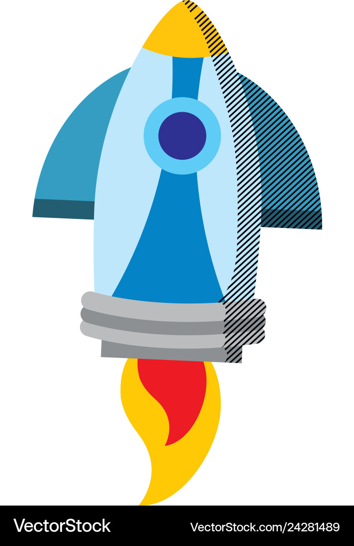 Rocket technology object exploration space Vector Image