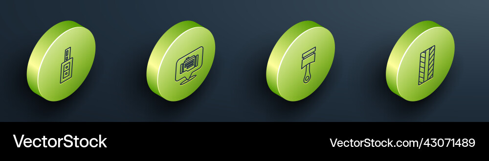 Set isometric line car key with remote check Set isometric line car key with remote check Vector Image