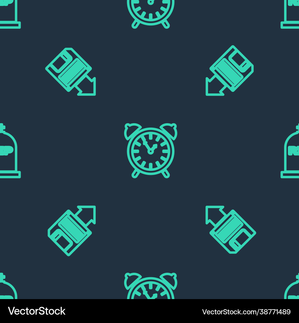 Set line alarm clock floppy disk backup Set line alarm clock floppy disk backup vector image