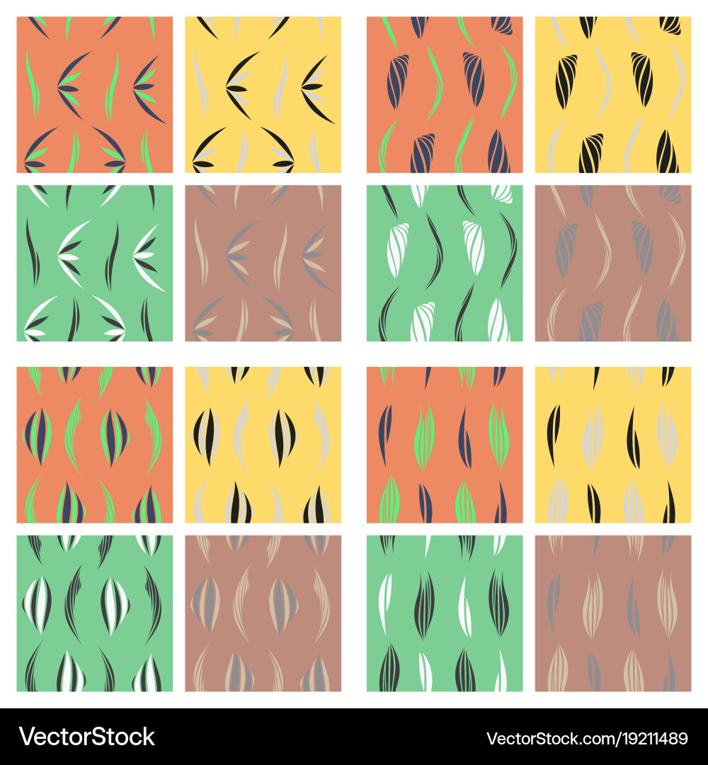 Tribal background ethnic pattern set boho vector image