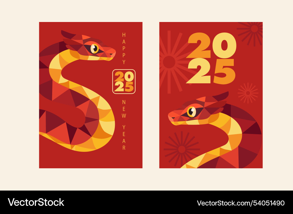 2025 chinese new year of the snake greeting 2025 chinese new year of the snake greeting vector image