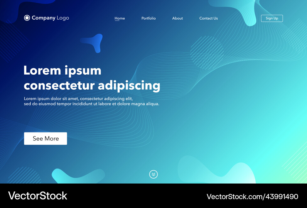 Abstract background website landing page template Abstract background website landing page template Vector Image