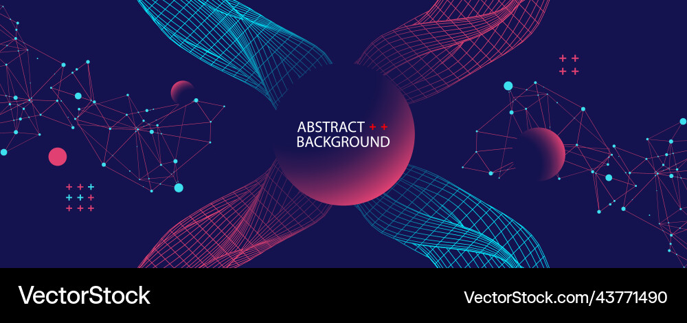 Abstract background with waves 3d surface Abstract background with waves 3d surface Vector Image