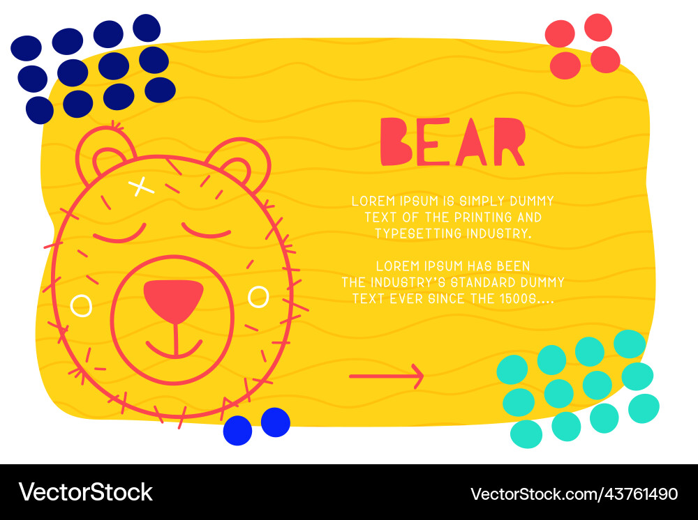 Abstract landing page pattern with different vector image