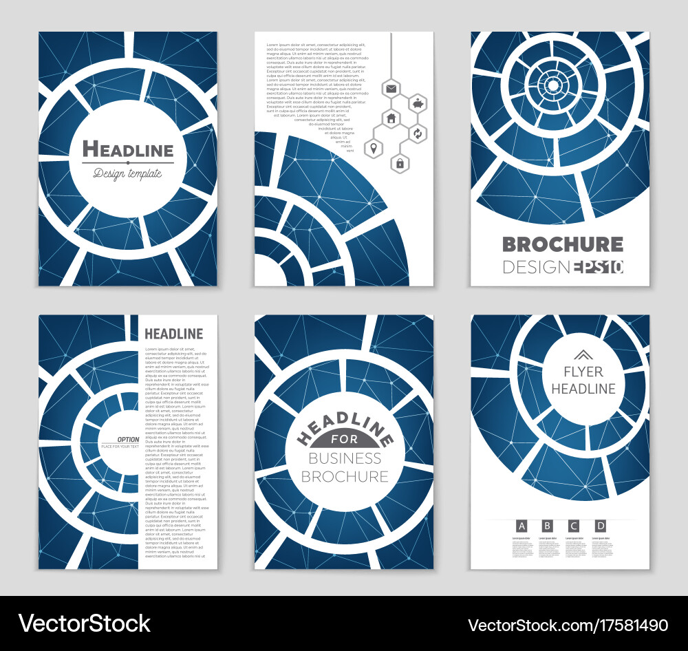 Abstract layout background set for art vector image