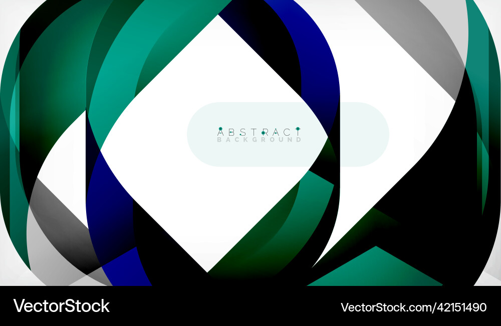 Abstract square shape with overlapping waves Vector Image