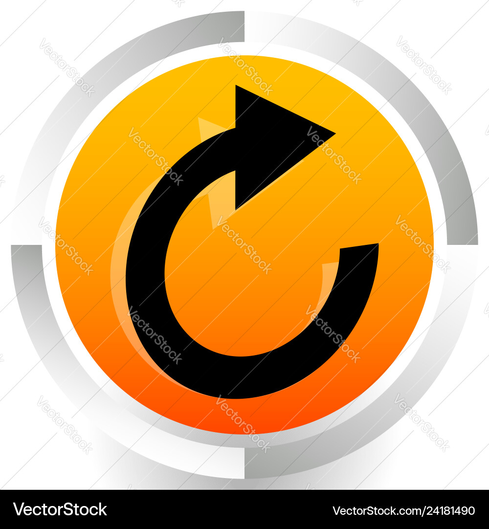 Circular arrow icon revolve rotate iteration Circular arrow icon revolve rotate iteration Vector Image