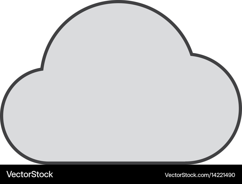 Cloud computing technology vector image