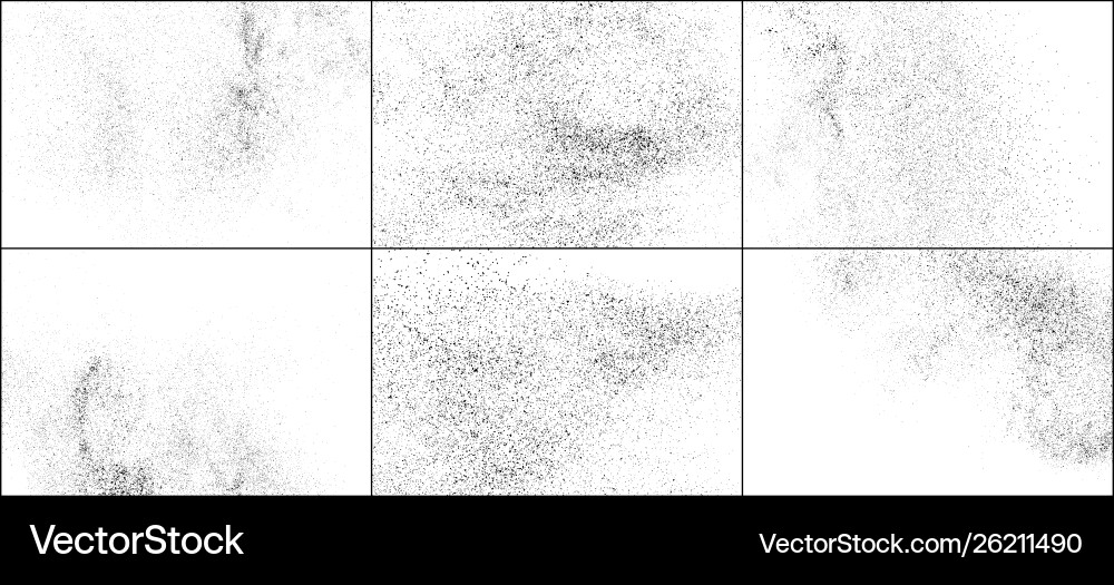 Dark rough noise particles set elements Dark rough noise particles set elements vector image