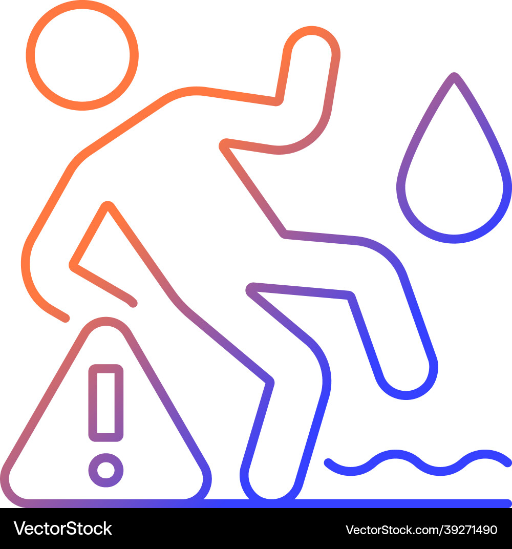 Do not use on wet surface gradient linear manual Do not use on wet surface gradient linear manual vector image