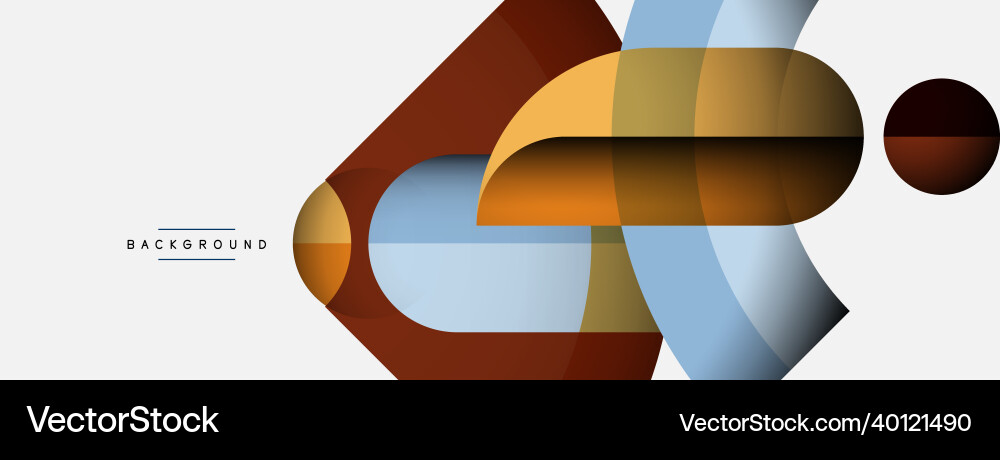 Geometric abstract background round shapes Geometric abstract background round shapes vector image