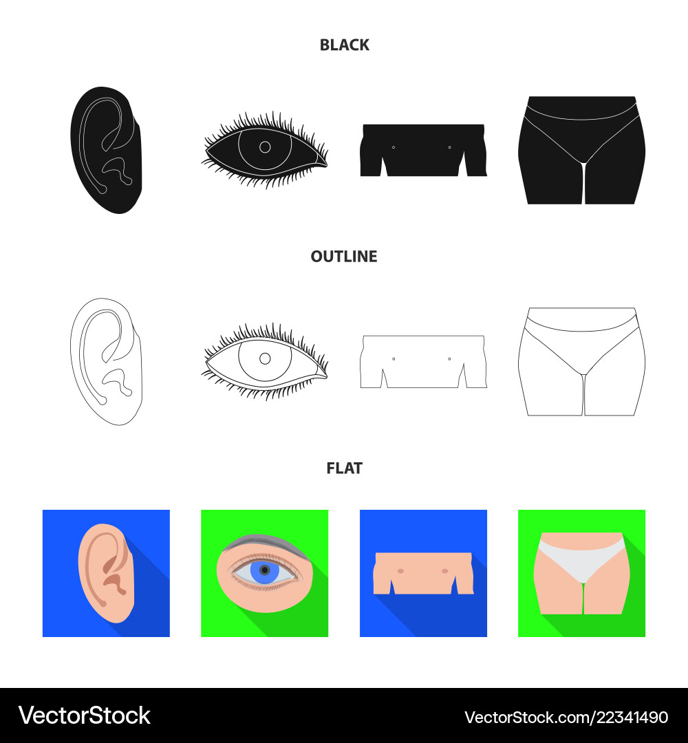 Isolated object of human and part sign collection Isolated object of human and part sign collection Vector Image