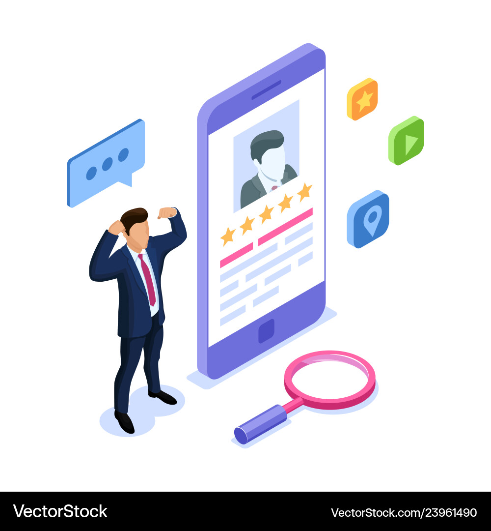 Isometric with characters can use for web Isometric with characters can use for web Vector Image