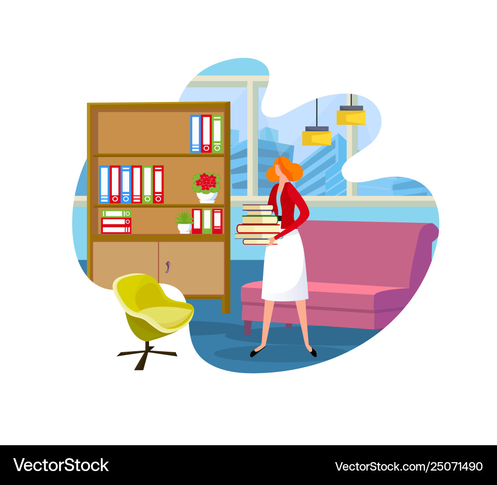 Junge Frau im formalen Kleid tragen Stapel Bücher Junge Frau im formalen Kleid tragen Stapel Bücher vektorbild