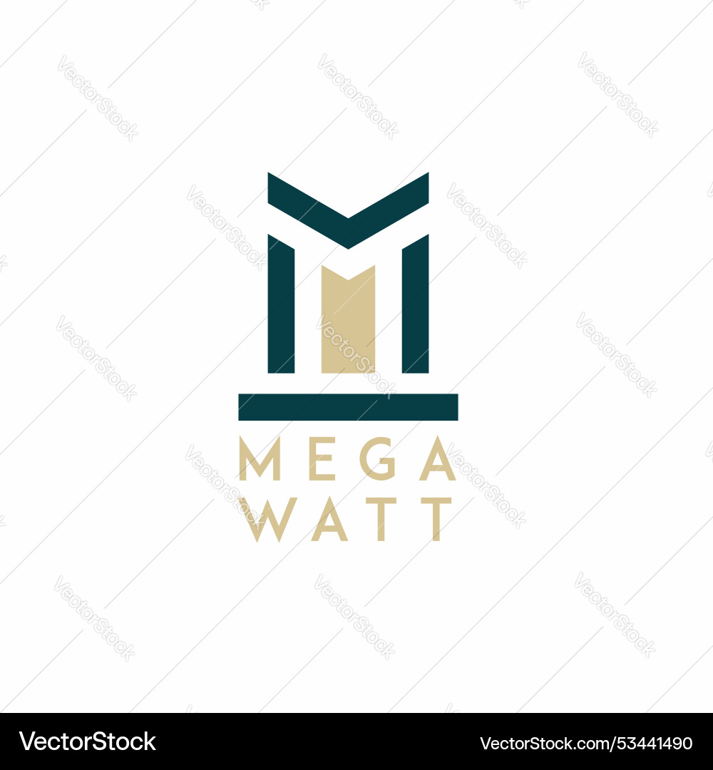 Mw and wm logo architects Vector Image