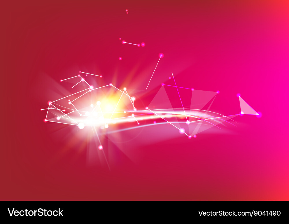 Red background with lines vector image