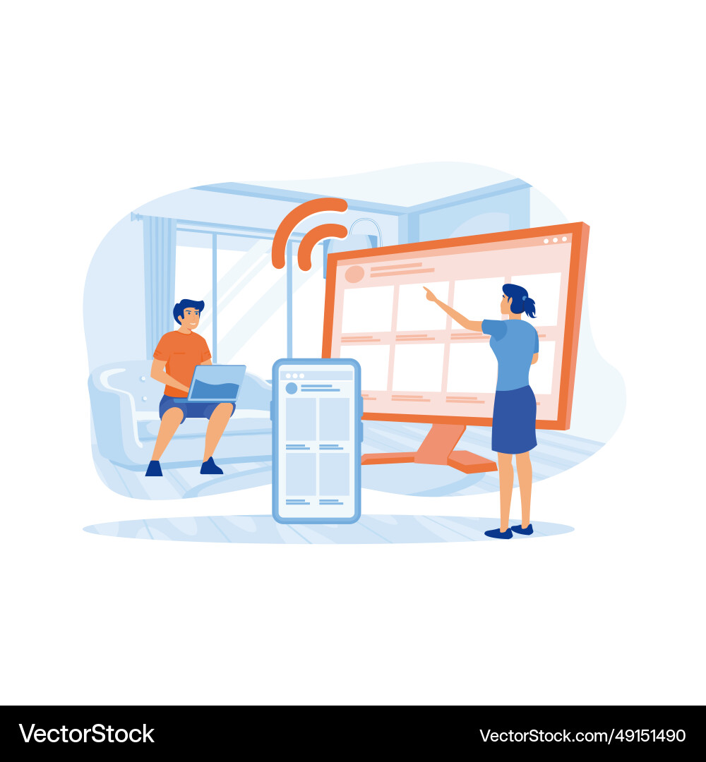 Responsive web design online service or platform Responsive web design online service or platform vector image
