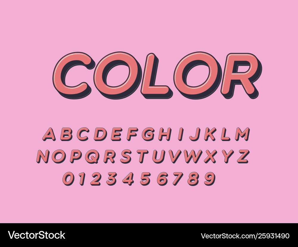 Retro font and alphabet stock Retro font and alphabet stock vector image