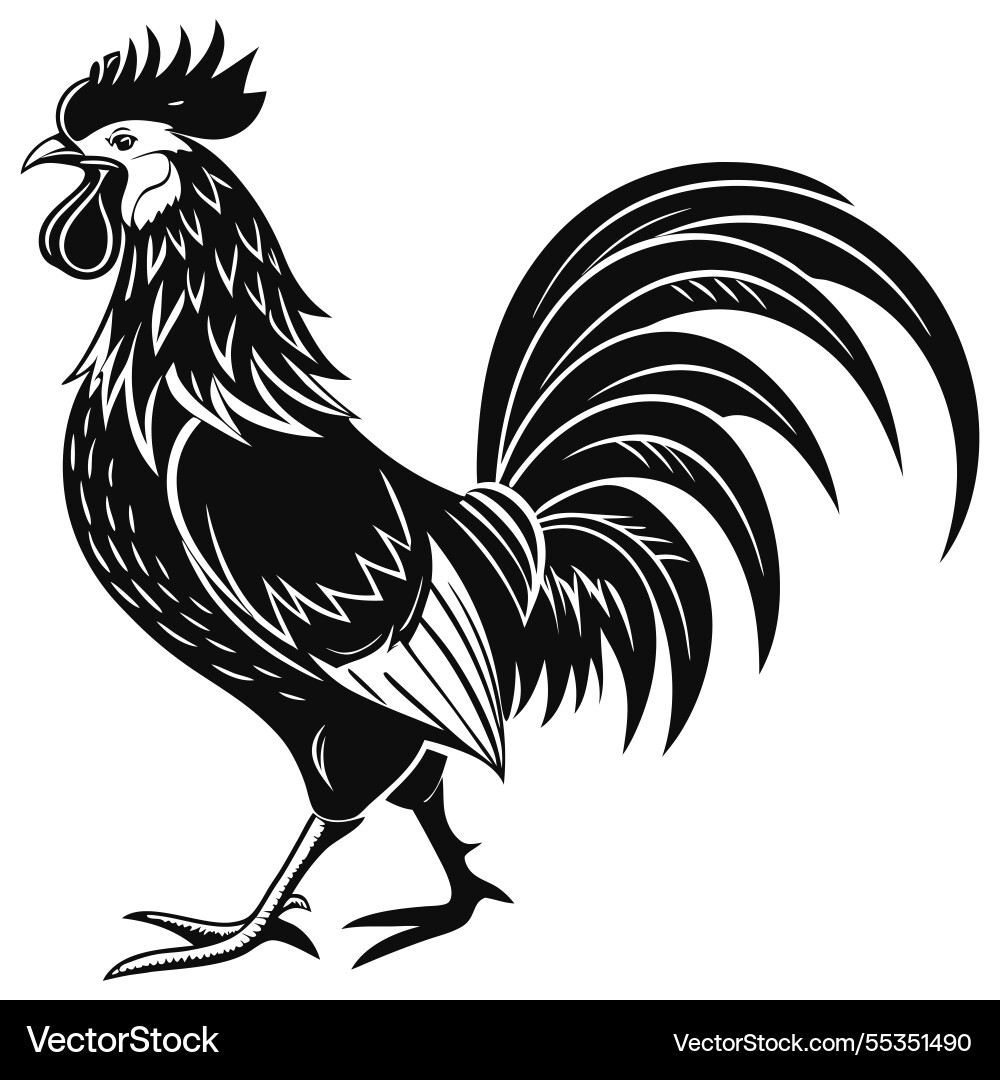 Smiling chicken character Vector Image