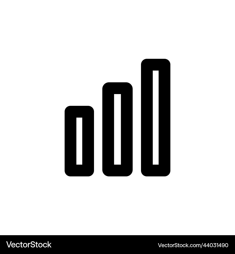 Sound signal level line web or mobile interface vector image
