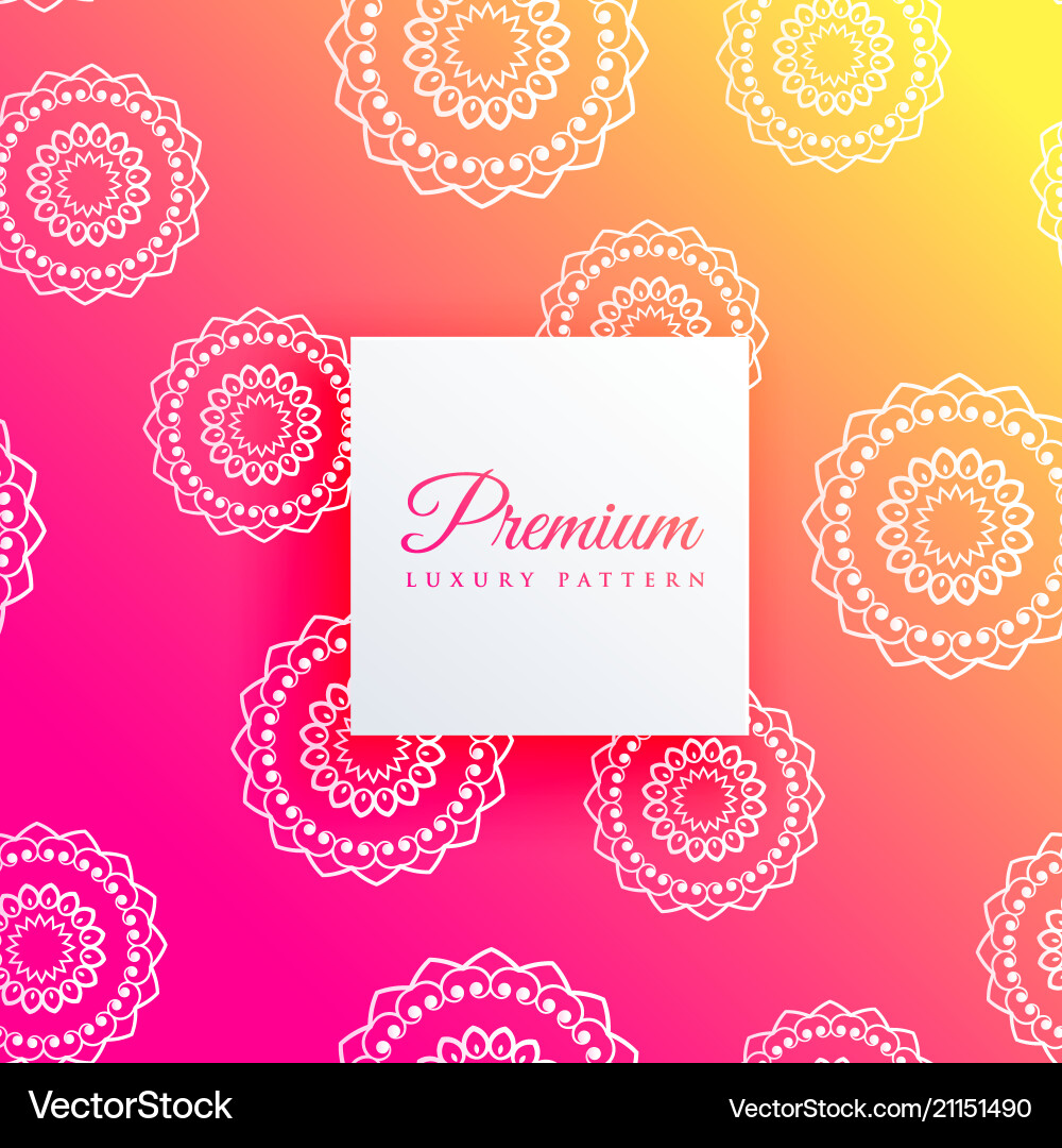 Stylish mandala pattern background design vector image