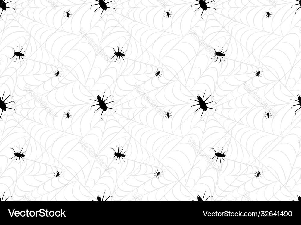 White spider web seamless pattern White spider web seamless pattern Vector Image