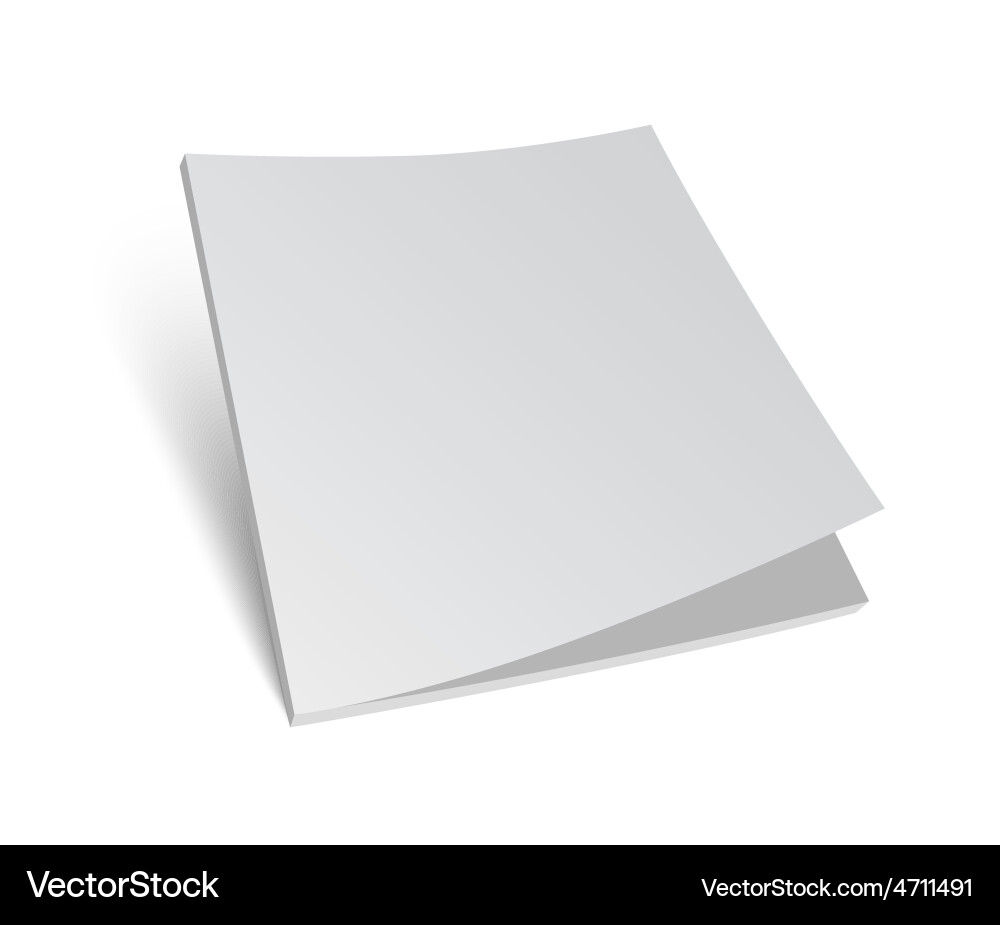 3D Blank Brochure Cover Vector Image