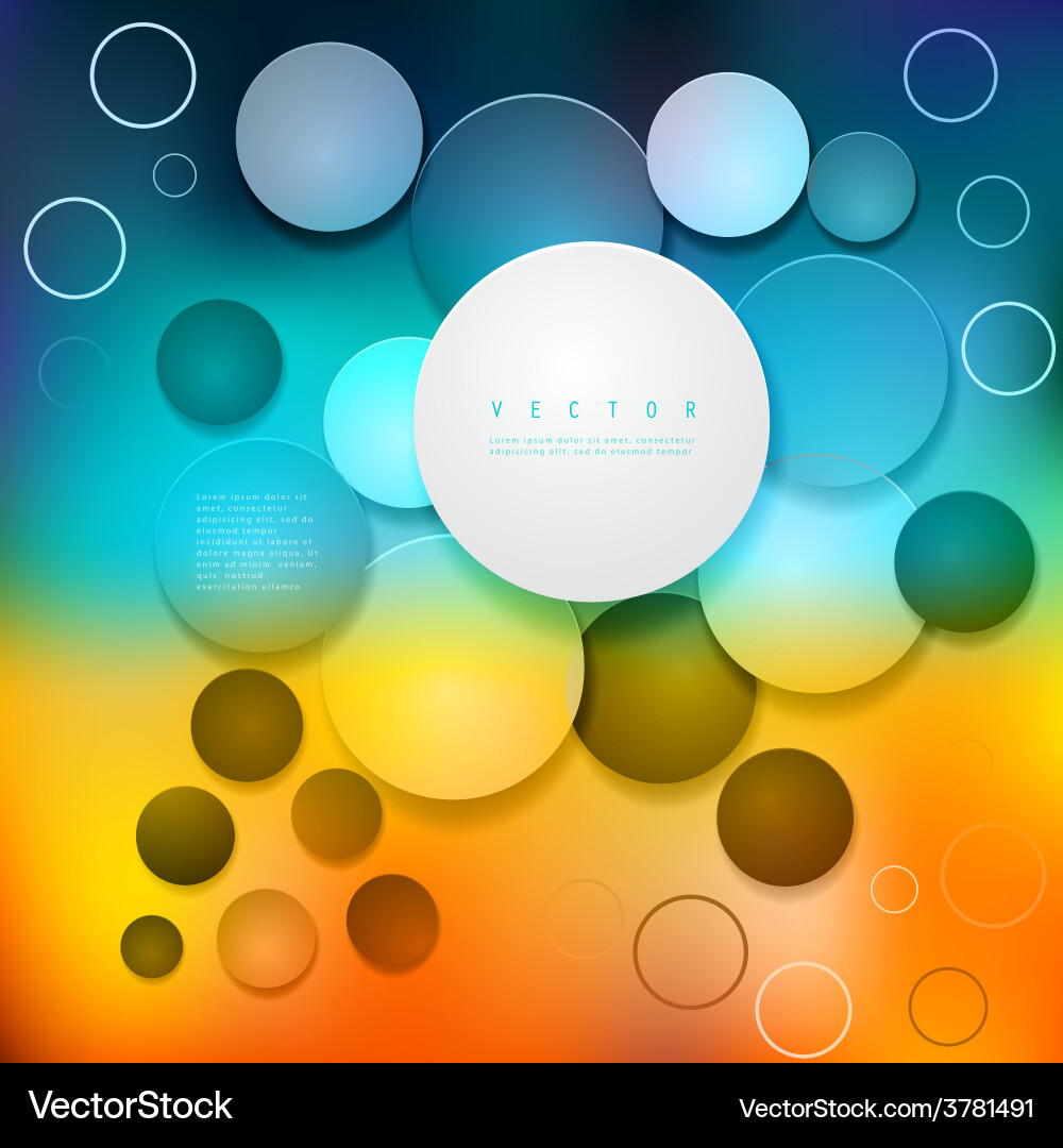 Abstract Colorful Circles Background vector image