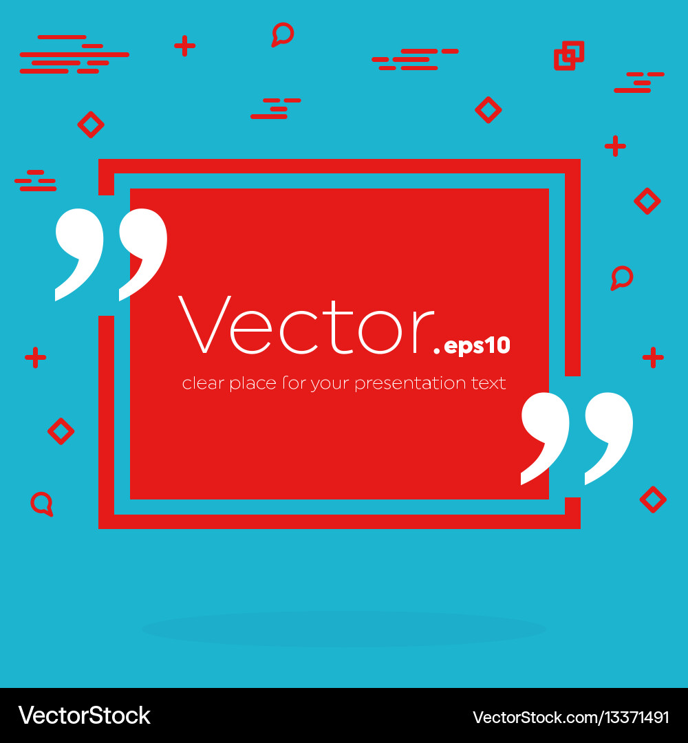 Abstract concept empty speech square quote Vector Image