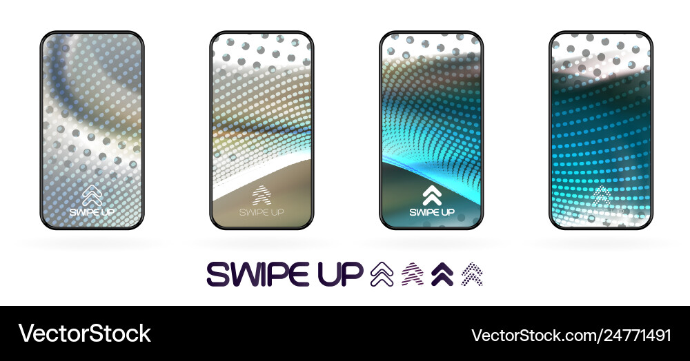 Abstract gradient swipe up icon background Abstract gradient swipe up icon background Vector Image